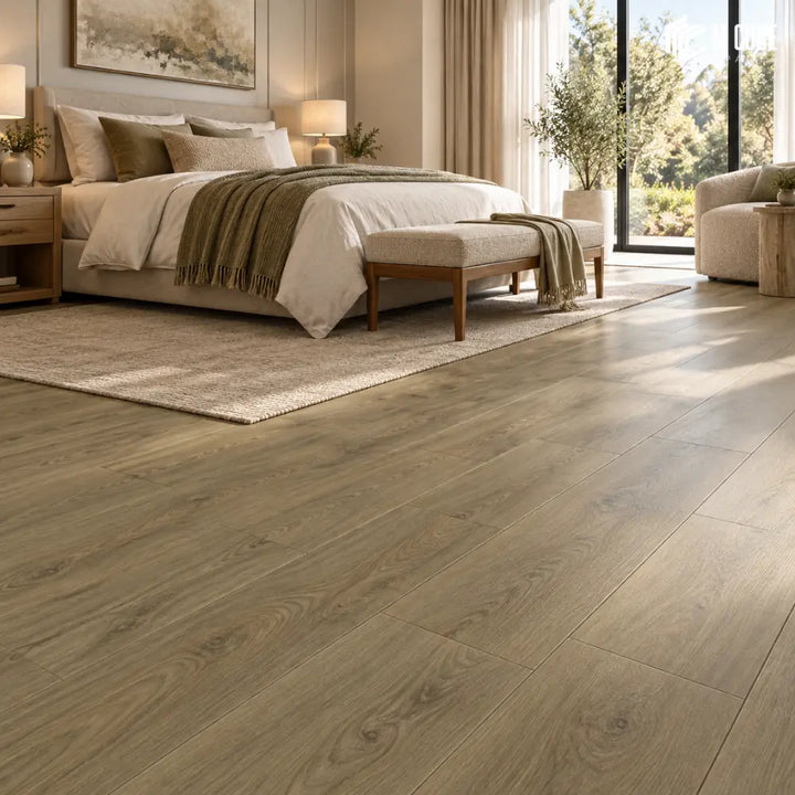 Desert Maple SPC flooring installed in a premium interior – MWF-HPB-107