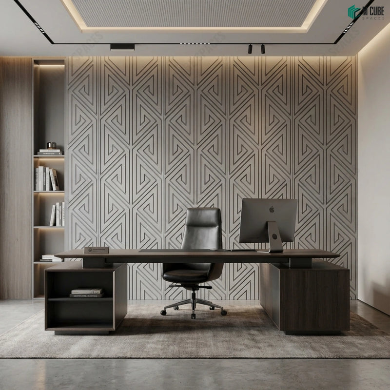 Executive Office Feature Wall with Rockblend Geometry