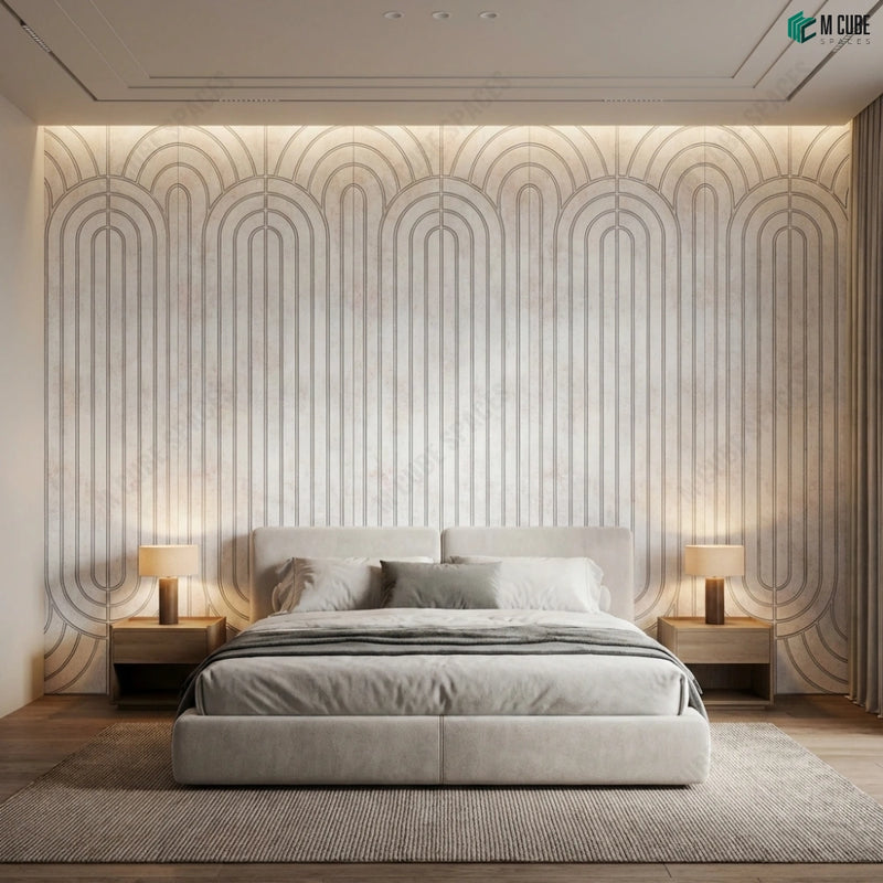 Hotel Bedroom Accent Wall with Rockblend Panels
