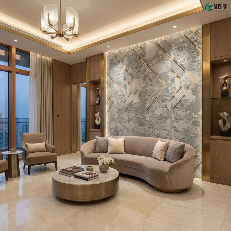 Chevron Stone Decorative Panels for Premium Living Spaces