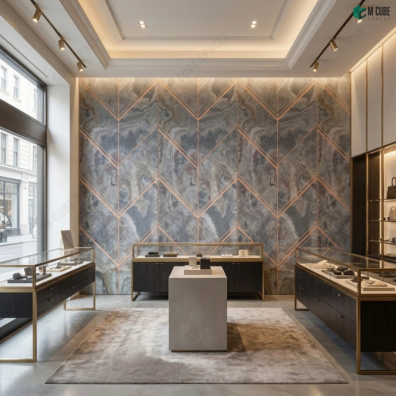 Luxury Retail Store with StoneCraft Feature Wall