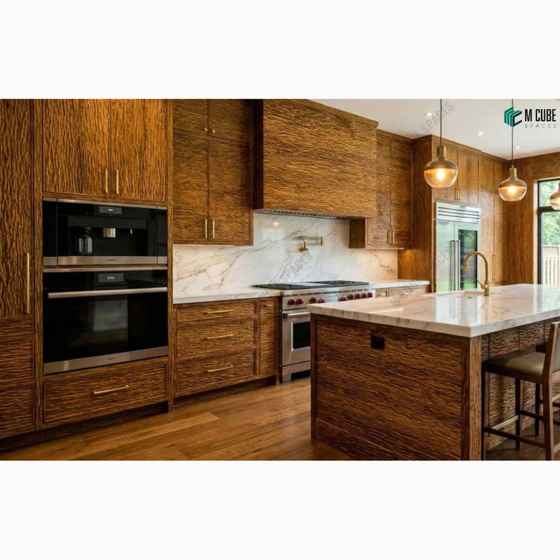 Vintage 3D Veneer Kitchen Furniture and Cabinets